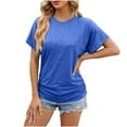 thumbnail image 3 of Lindbes Womens Tops!Womens Fashion Print Tops Manches Courtes Chemisier Drôle Col Rond T-Shirt Tops Débardeur, 3 of 4