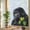 Black, variant on Gorilla Portrait Window Privacy Film, Animal Minimalist Modern Wood Grain Stained Glass Rainbow Film Decorative Window Clings, Static Cling Sun Blocking Stickers 23.6" x 78.7"