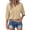Khaki plus size button down blouse a1, variant on thefmos Women Plus Size 3/4 Sleeve Button Down Blouse Casual Collared Shirt Cute Trendy Solid Basic Tunic Tops for Summer Business Work Everyday, Black L