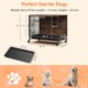 thumbnail image 2 of 32.5-pulgada moderno double-door dog crate muebles: con pull-out tray, removable wheels, y rustic brown finish para medium-sized dogs, 2 of 8