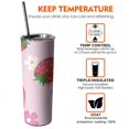 thumbnail image 6 of Strawberry 20 Oz Insulated Stainless Steel - Double Wall Vacuum Coffee- Birthday Gifts for Mom Sister Friends Women, 6 of 7