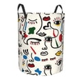 thumbnail image 2 of Balery Aabstract Eyes Round Laundry Basket with Handles Waterproof Freestanding Laundry Hamper for Clothes Toys in the Dorm and Family-, 2 of 8