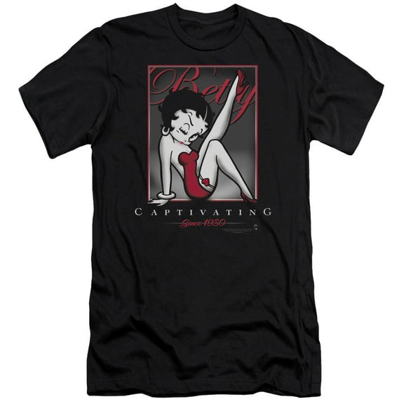 Betty Boop Captivating S/S Adult 30/1 T-Shirt Black