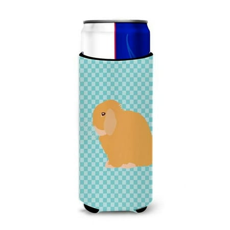 

Carolines Treasures BB8142MUK Holland Lop Rabbit Blue Check Michelob Ultra Hugger for Slim Cans