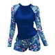 thumbnail image 1 of Traje De Baño Sexy De Dos Piezas De Manga Larga Para Mujer Azul Talla XL, 1 of 3