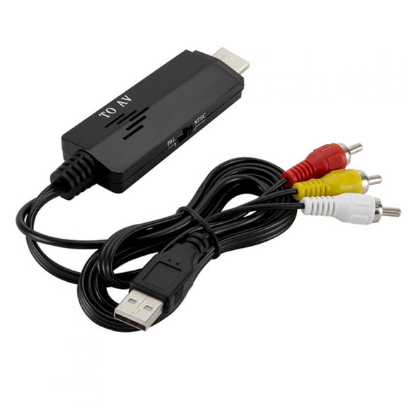 Video Converter Cable, Video Adapter Cable HD To AV Converter Cable, For Cable Converter TV VHS VCR