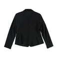 thumbnail image 2 of Kasper Womens Solid One Button Blazer Jacket, Black, 6, 2 of 2