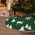thumbnail image 5 of Xecao Christmas tree green plaid Pattern Christmas Tree Skirt Round Xmas Tree Mat Base Cover for Holiday Home Decorations-36", 5 of 6