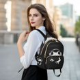 thumbnail image 6 of JIALIOU Mini Backpack Purse for Women Quilted Casual Daypack Small Travel Shoulder Bag, Cute Frog Wearing Headphones, 6 of 7