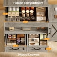 thumbnail image 5 of 39.4" Farmhouse Lift Top Coffee Table with 2 Drawer Storage & Cabinet, Hidden Compartment Pop-Up Tabletop for Living Room, Small Space, Grey, 5 of 9
