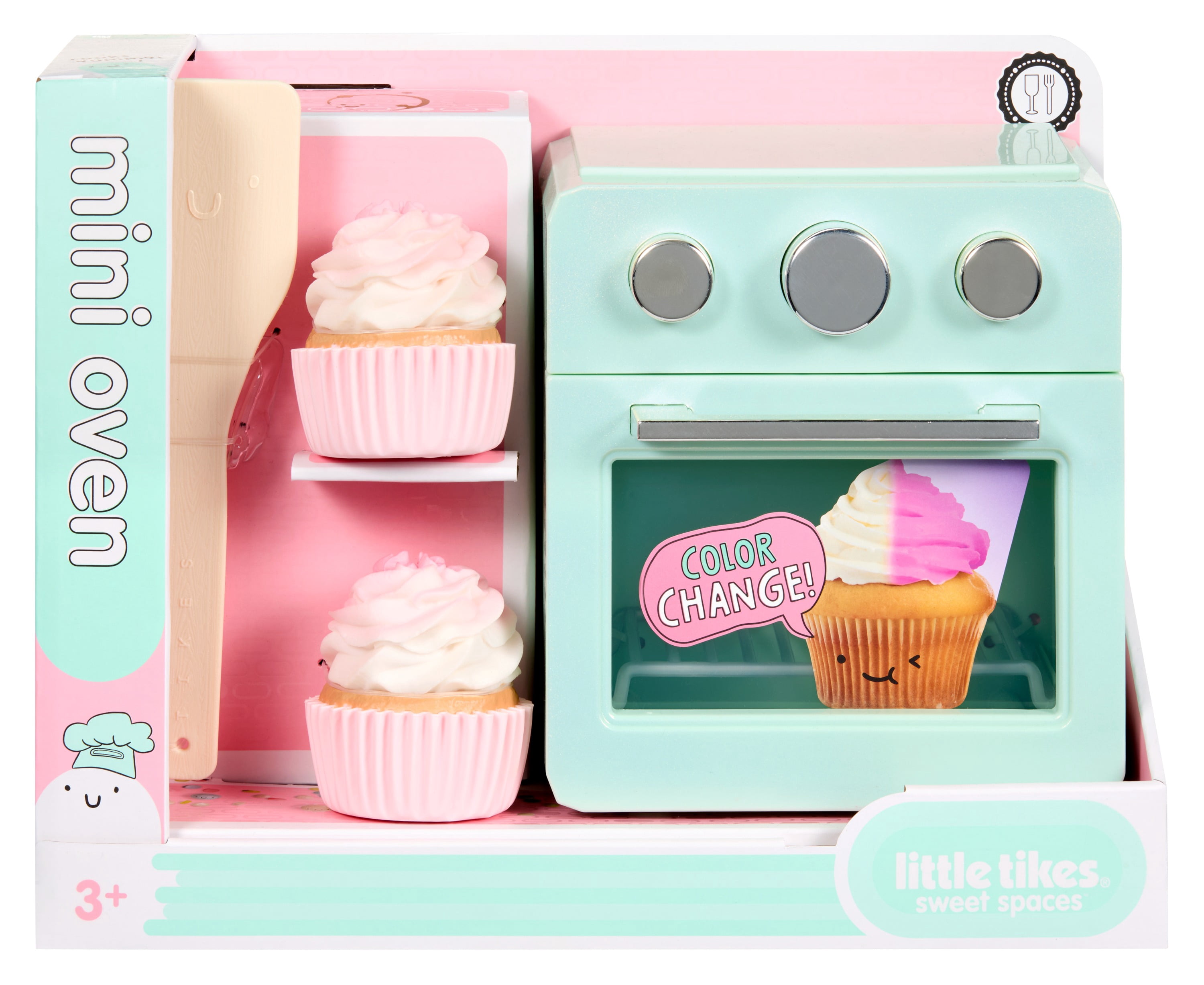 Little Tikes Sweet Spaces Mini Oven – Sea Foam, Imaginative Pretend Play Kitchen, Ages 3+