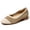 Beige, variant on Womens Knit Square Toe Ballet Flats Two Tone Black and Beige Comfortable Slip On Shoes Breathable Stretch Knit Casual Flats for Work Office Travel Daily Wear