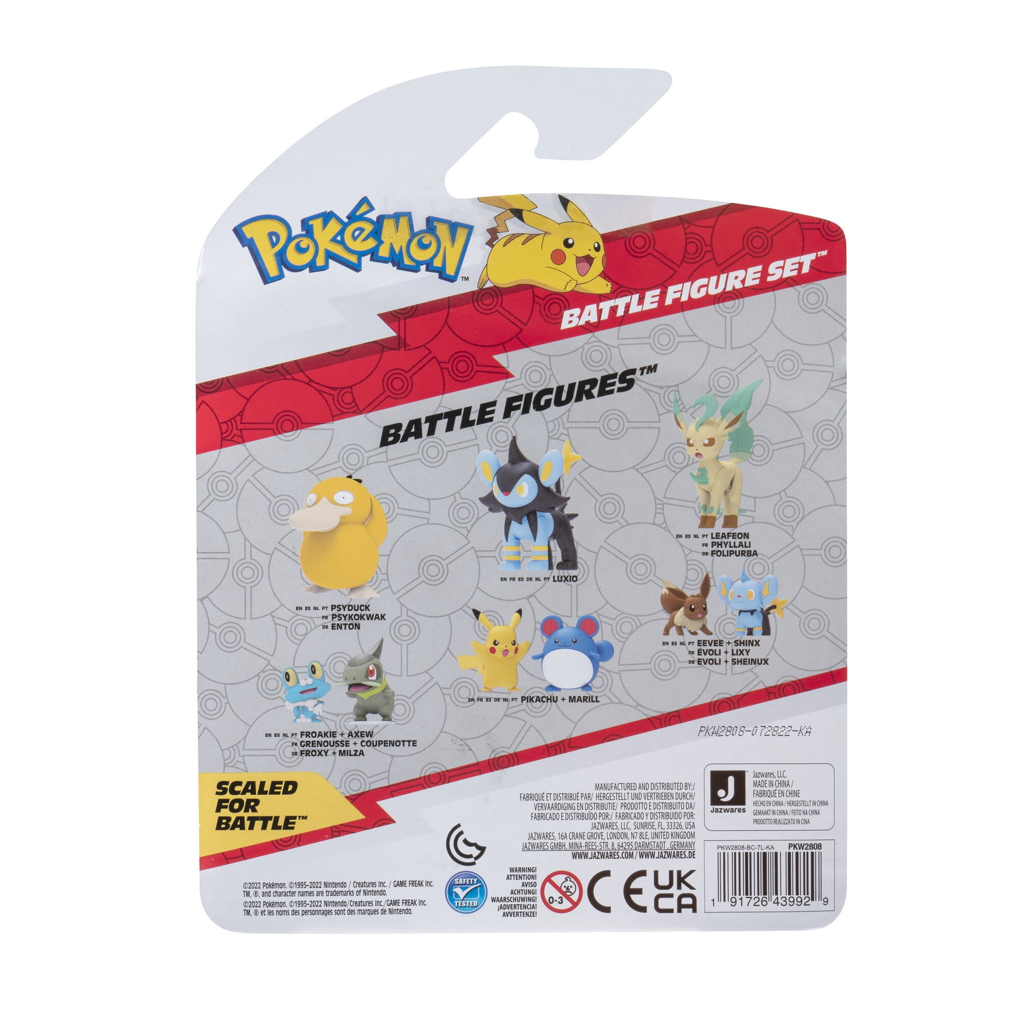 Pokemon Battle Figure 3 Pack - Features 2-inch Geodude, Charmander and 3-inch Glaceon Battle Figures