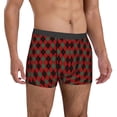 thumbnail image 5 of Men's Boxer Briefs, Argyle Plaid Soft Comfy Mens Underwear Boxer Briefs Breathable With Widen Waist, 5 of 7