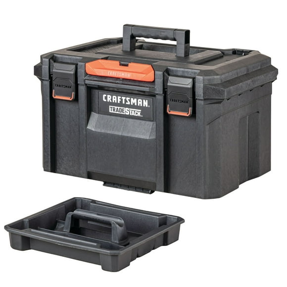 Caja de herramientas CRAFTSMAN TRADESTACK impermeable para interiores y exteriores, 21 cm
