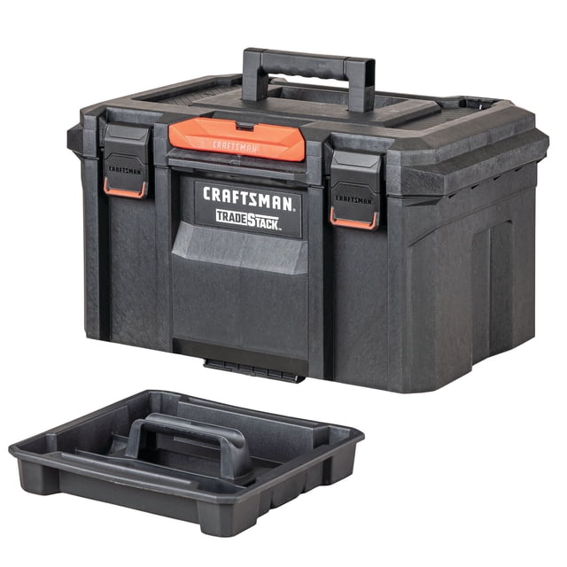 Caja de herramientas CRAFTSMAN TRADESTACK impermeable para interiores y exteriores, 21 cm
