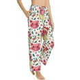 thumbnail image 3 of Cauagu Christmas Cute Pigs Pajama Pants for Women Loose Fit Wide Leg Trouser Pants Casual Elastic Waist Drawstring Lounge Pants, 3 of 6