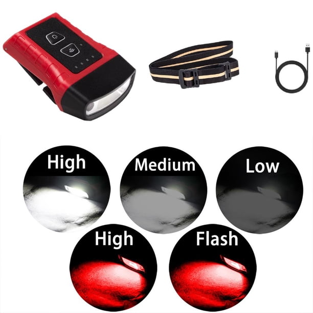 Pack De 2 Lámparas Frontales Recargables EverBrite - 150 Lúmenes, Impermeables, Con Función Memoria - Ideales Para Camping O Trabajo