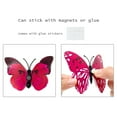 thumbnail image 3 of Wrapables 3D Double Wings Butterfly Decorative Wall Decor Stickers, Decals for Bedroom (24 pcs), Purple, 3 of 7