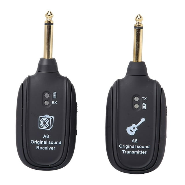 Transmisor receptor de guitarra, de guitarra Plug and Play recargable para bajo, accesorios de micrófono condensador de guitarra eléctrica