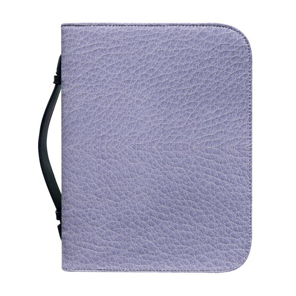 HELLHERO Light Purple Leather Texture Bible Covers for Study Church, Large Capacity Church Bible Bag PU Leather Protective Bible Carrying Pack