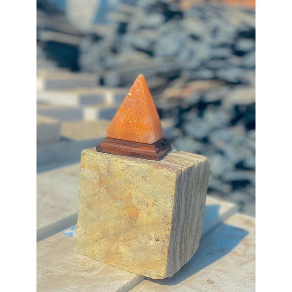 NatureBoost Himalayan Salt Lamp, USB Powered, Night Light Color Changing Lamp,Unique Gift Idea Pyramid