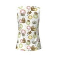 thumbnail image 5 of Xecao Donut Sloth print women's scoop neck, loose-fit workout tank tops for the gym., 5 of 9