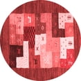 thumbnail image 1 of Ahgly Company Indoor Round Abstract Red Contemporary Area Rugs, 8' Round, 1 of 4