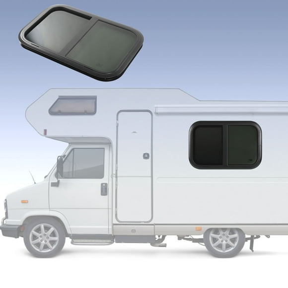 Aqxreight Sliding Window,RV Sliding Window L700 H350mm Aluminum Alloy Frame Window With Screen For Teardrop Horse Trailer Marine Window