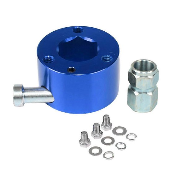 Steering Wheel Quick Release Base Steering Wheel off Center 3/4 Axis Car Refit Accessory (Blue)
