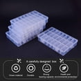 thumbnail image 3 of PH PandaHall 4 Pack 24 Grids Jewelry Dividers Box Organizer Clear Plastic Bead Case Storage Container for Beads, Jewelry, Nail Art, Small Items Craft Findings 19x13x3.6cm, Compartment: 4.1x2.3cm 19x13x3.6cm 4 Pack-24 Grids, 3 of 6