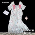 thumbnail image 1 of Vestido de pijama informal para mujer, camisón tejido de manga corta con dibujos animados de Hello Kitty, en el pecho con almohadillas, novedad de verano, 1 of 5
