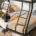 thumbnail image 5 of VLDTDRDI 500LBS Metal Bunk Bed,Twin Over Full Size Loft Bunk Bed with Ladder and Guardrail,Heavy Duty Metal Bed Frame for Teens Adults, Black, 5 of 9