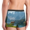 thumbnail image 4 of Bingfone Majestic Deer Mountain Lake Men's Underwear - Casual Stretch Boxer Briefs-XX-Large, 4 of 7