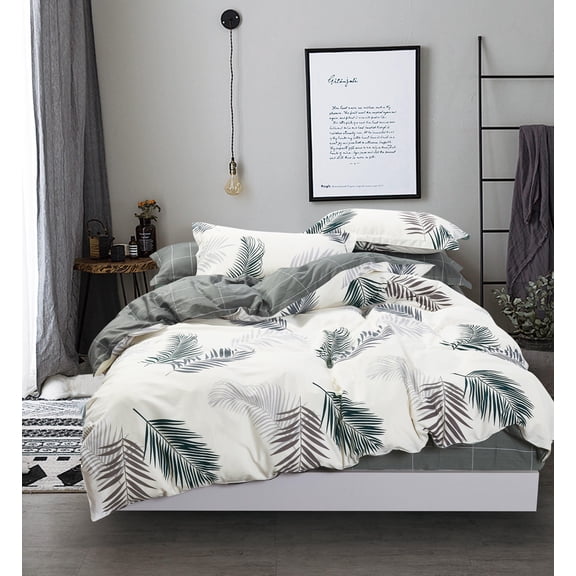 Swanson Beddings Evergreen 3-Piece 100% Cotton Bedding Set: Duvet Cover and Two Pillow Shams (Queen) (Comforter is NOT included)