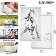 thumbnail image 3 of Dreamtimes Face Hand Towel Set Silhouette of A Running Horse Cotton Washcloths, Quick-Dry Highly Absorbent Bath Towel- Pack of 2, 3 of 7