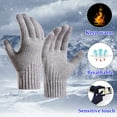 thumbnail image 4 of Baqcunre Warm Gloves, Winter Women Keep Warm Touching Screen Knit Gloves Elastic Cuff Soft Full Finger Gloves Mitten, Knitted Gloves, Heating Gloves, 4 of 7