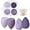 Purple, variant on 4 Pcs Makeup Sponge Beauty Blender Set - Makeup Sponges For Foundation Blender With Egg Case And 1 Holder, Flawless For Cream, Powder And Liquid (Purple)