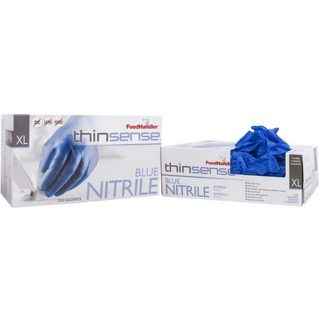 

Foodhandler Thinsense Extra Large Blue Powder Free Nitrile Glove -- 1000 per case.