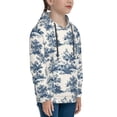 thumbnail image 3 of Picia Vintage Floral 1 Pattern Youth Hoodie - Warm Pullover Sweatshirt with Kangaroo Pocket, Ideal for Boys and Girls-Large, 3 of 6