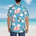 thumbnail image 6 of Easygdp Panda Flying in the Sky Men's Hawaiian Shirts Print Lapel Short Sleeve for Beach, vacation, party, casual occasions - Medium, 6 of 9