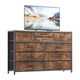 thumbnail image 1 of 45-pulgada moderno cómoda mesa de tv: brown entertainment center con 10 cajones para dormitorio, sala de estar, closet, o entrada, 1 of 8