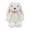 White, variant on Khaki Flocked Easter Bunny Toy Beige Tone Plush Rabbit Doll For Holiday Decoration
