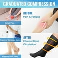 thumbnail image 3 of Plus Size Compression Socks for Women Men 20-30 mmHg 2xl 3xl 4xl , Wide Calf High Tights Long SocksStockings Best Support for Circulation, Running, 3 of 5