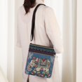 thumbnail image 6 of Hfppkn Elephant Embroidered Boho Hobo Crossbody Bag, Vintage Ethnic Shoulder Purse for Women Travel Use 20x23x4cm, 6 of 7