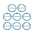 thumbnail image 1 of 8Pack Clips de camiseta de plástico, hebilla de anillo de bufanda redonda de resina brillante de 30mm (Azul), 1 of 7