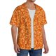 thumbnail image 2 of Balery Orange Glitter Camisa Casual de Manga Corta con Botones para Hombre, Texturizada, Estilo Cubano, para Playa, Verano-X-Large, 2 of 5