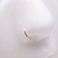 thumbnail image 2 of Implant Grade Titanium Golden D-Shaped Flat Circle Top Nose Hoop, 2 of 5
