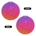 thumbnail image 2 of Salouo Holiday Shiny Print Travel Makeup Mirror,Pocket Mirror Portable Hand Mirror 2 x 1x Magnification Folding Makeup Mirror for Handbag and Purses-Round Shape, 2 of 9