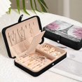 thumbnail image 6 of SKYSONIC Eiffel Tower Travel Jewelry Box PU Leather Jewelry Organizer Ideal Gift for Women Girls, Portable Mini Jewelry Travel Case for Earrings Rings Necklaces Bracelets, 6 of 7